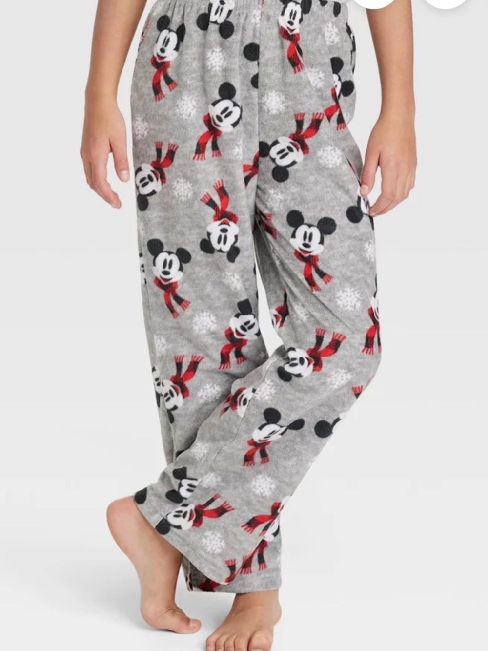 NWT Fleece Christmas Mickey Mouse Pajama Pants size 4